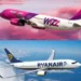 Ryanair şi Wizz Air, amendate pentru taxa pe bagajul de mână