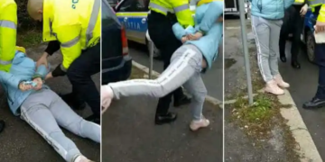 VIDEO. STOP Abuzurilor asupra romanilor: O femeie din Oradea a fost luată pe sus de polițiști.