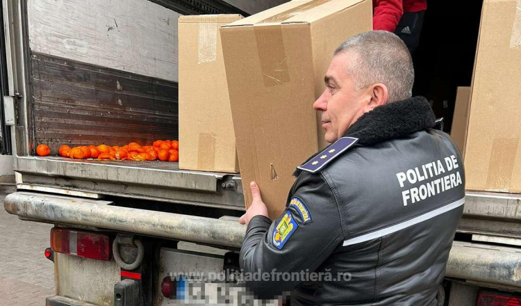 Un român a încercat să intre în țară cu țigări de contrabandă de 2 milioane € ascunse între portocale