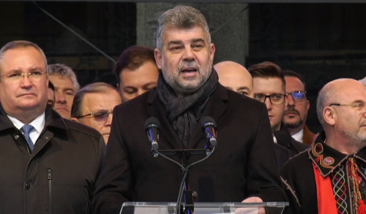 Ciucă și Ciolacu, huiduiți la Iași, unde AUR a organizat un protest. Ciolacu: „Eu chiar vă iubesc”