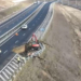 Surpare uriașă pe autostrada A10, aflată încă în garanție. Imagini din dronă