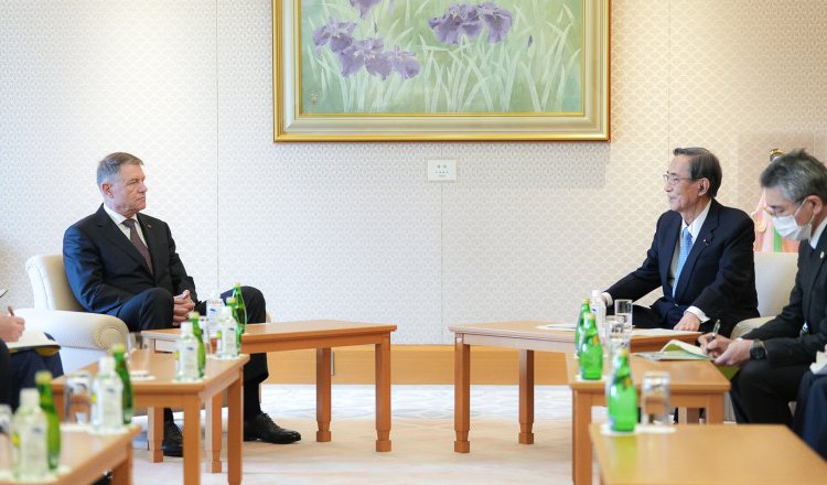 Klaus Iohannis s-a întâlnit cu președinții Parlamentului din Japonia. Mâine va fi lansat Parteneriatul Strategic între cele două țări