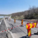Un drum județean inaugurat în martie s-a surpat în zona localității Gropnița, după trei zile de ninsori