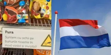 Diaspora românească: Olandezii au lipit mesaje în limba română la rafturile supermarketurilor: „Nu fura!