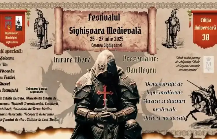 Festivalul Sighişoara Medievală va avea loc între 25 şi 27 iulie