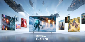 Televizoarele și monitoarele OLED Samsung 2026 sunt compatibile cu NVIDIA® G-SYNC™ pentru performanțe de jocuri de elită
